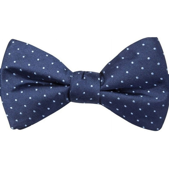 RYAN SEACREST Mens Navy Pin Dot Pre-Tied ADJUSTABLE Bow Tie - Picture 2 of 6